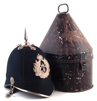 Lot 213 - 5th Volunteer Battalion The Scottish Rifle helmet with case and silk cover