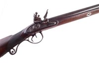 Lot 17 - Flintlock double barrel 20 bore shotgun