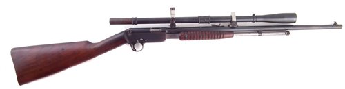 Lot 49 - BSA pump action .22lr rifle,  with Parker Hale Target Scope.