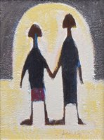 Lot 226 - Albert Barlow, "Fred You're Stood On My Toe", acrylic.