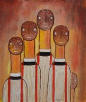Lot 330 - Rev. Geoffrey Bennett, "Saints Day", oil.