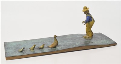 Lot 283 - Joseph Sloan, "Bonjour Madame Canard", II/IV, bronze.