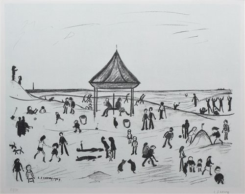 Lot 189 - L. S. Lowry, "The Pavilion", signed lithograph.