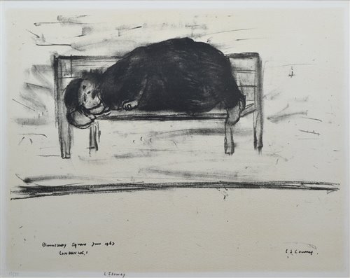 Lot 191 - L. S. Lowry, "Bloomsbury Square", signed lithograph.