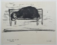Lot 191 - L. S. Lowry, "Bloomsbury Square", signed lithograph.