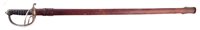 Lot 199 - 1822 pattern Royal Artillery Officer's sword and leather covered scabbard