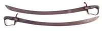 Lot 185 - Two 1796 pattern light cavalry sabres