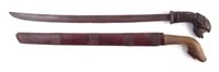 Lot 214 - Two Malay /Indonisian Klewang swords