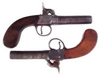 Lot 12 - Two Percussion box lock pistols