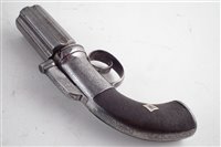 Lot 40 - Percussion .120 bore pepper pot pistol
