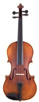 Lot 11 - Good Chinese medium grade violin, with two piece back, bow and case.