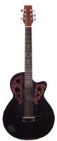 Lot 38 - Steel string Ovation design bowl back guitar with soft case