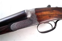 Lot 63 - Westley Richards drop lock side by side shotgun with single trigger serial number 16812