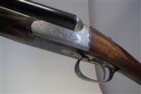 Lot 63 - Westley Richards drop lock side by side shotgun with single trigger serial number 16812