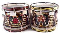 Lot 344 - Duke of Lancaster's own Yeomanry and 14/20 King Hussars drums.