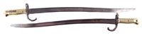 Lot 145 - Two Chassepot M1866 pattern sword bayonets