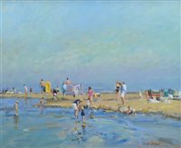 Lot 193 - Gordon Radford, "Sandsend near Whitby", oil.