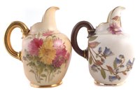 Lot 66 - Two Royal Worcester flat back jugs