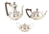 Lot 79 - Silver 3-piece teaset