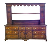 Lot 361 - George III oak dresser.