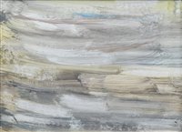 Lot 343 - Kenneth Lawson, "Grey on Grey", oil.