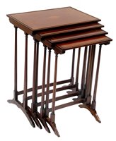Lot 456 - Late 19th century mahogany quarteto of occasional tables stamped G.L.