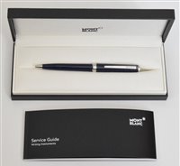 Lot 70 - Montblanc PIX Blue Ballpoint pen with certificate.