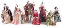 Lot 59 - Royal Doulton Henry VIII and six wives figure set