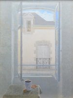 Lot 264 - David Tindle, "Seedling", egg tempera.