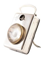 Lot 83 - Early 20th silver travelling carriage lamp