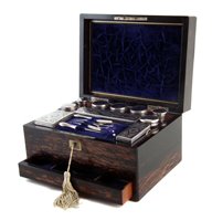 Lot 4 - Mid 19th century coromandel veneered vanity box.