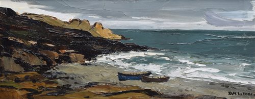 Lot 223 - Donald McIntyre, "Anglesey Coast", oil.