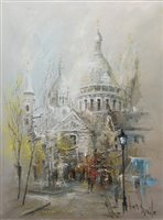 Lot 205 - Ben Maile, "Basilique du Sacré-Cœur, Paris", oil.