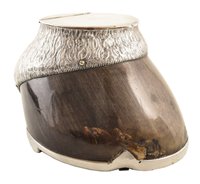 Lot 88 - Silver mounted horse hoof inkwell