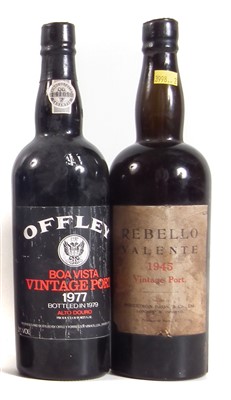 Lot 156 - Rebello Valente 1945 port and Offleu Bou Vista Vintage port 1977. (2)