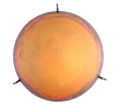Lot 196 - Muller Fres Luneville glass signed ceiling light bowl circa 1920