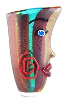 Lot 200 - Murano glass face vase