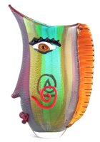 Lot 201 - Murano glass face vase
