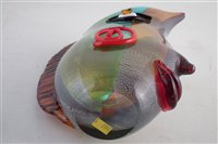 Lot 201 - Murano glass face vase