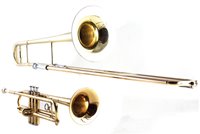 Lot 55 - Blessing Scholastic Trombone, together with a Arbiter Trumpet both with cases