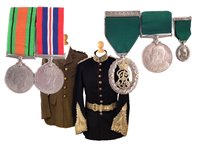 Lot 307 - Uniform and medals for Major J.R. Thomas and a WW2 uniform and medals for his son J.R. Thomas Jnr.