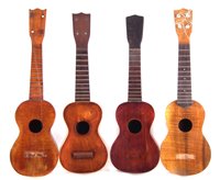Lot 161 - S.S. Stewart Ukulele and three others