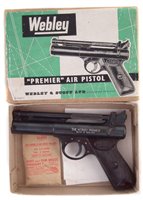 Lot 77 - Webley Premier .22 air pistol with box
