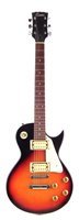 Lot 166 - Encore Les Paul style electric guitar with Ritter soft case, lead and stand.