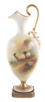 Lot 252 - Royal Worcester ewer signed Barker