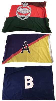 Lot 341 - Yeomanry regiment flag and a tank regiment flag