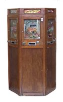 Lot 13 - Ruffler and Walker London Triple slot machine in arcade cabinet