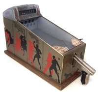 Lot 19 - Challenger 1 cent table top pistol pinball machine, by A.B.T Manufacturing Chicago