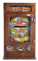 Lot 45 - Oliver Whales Lucky Twelve penny slot pinball machine