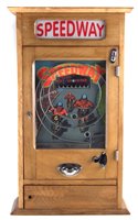 Lot 70 - Morris Shefras Speedway electronic penny slot pinball machine